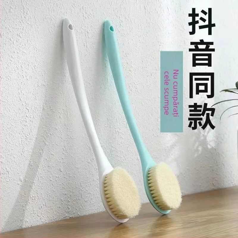 Perie de baie cu mâner extins din ABS pentru masaj de uz casnic, perie de baie cu noroi și frecare spate, perie de baie confortabilă