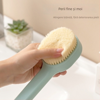 [Produs nou] Apăsați peria de baie pentru a freca părul moale, mânerul lung pentru a freca spatele, a freca noroiul pentru a spăla corpul, peria de baie