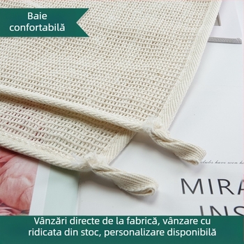 Prosop exfoliant personalizat din bumbac Ramie, cu bandă de frecare, pentru baie, prosop pătrat mic universal, accesorii pentru baie