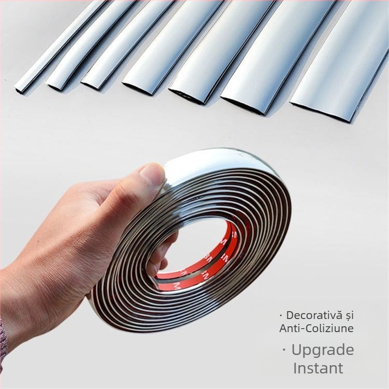 Bandă decorativă pentru geamuri auto, bandă strălucitoare cromată, bandă electroplacată, bandă anti-coliziune pentru uși, consumabile auto pentru asigurări