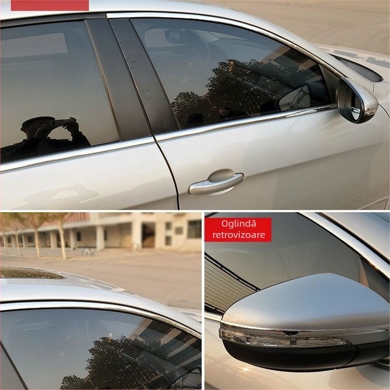 Bandă decorativă pentru geamuri auto, bandă strălucitoare cromată, bandă electroplacată, bandă anti-coliziune pentru uși, consumabile auto pentru asigurări