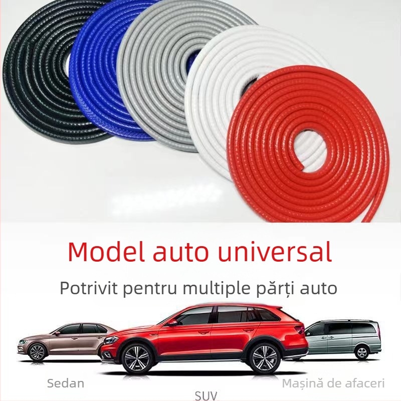 Bandă universală anticoliziune pentru ușă auto, bandă de etanșare, bandă izolatoare fonică, bandă antipraf, bandă de cauciuc anticoliziune pentru partea inferioară a ușii, silențioasă și impermeabilă