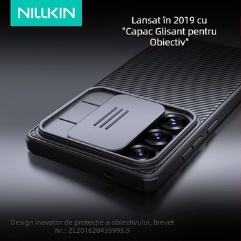 Carcasă telefon Nillkin Nelgin pentru Samsung S25Ultra s25edge Black Mirror Pro, cu glisare și împingere