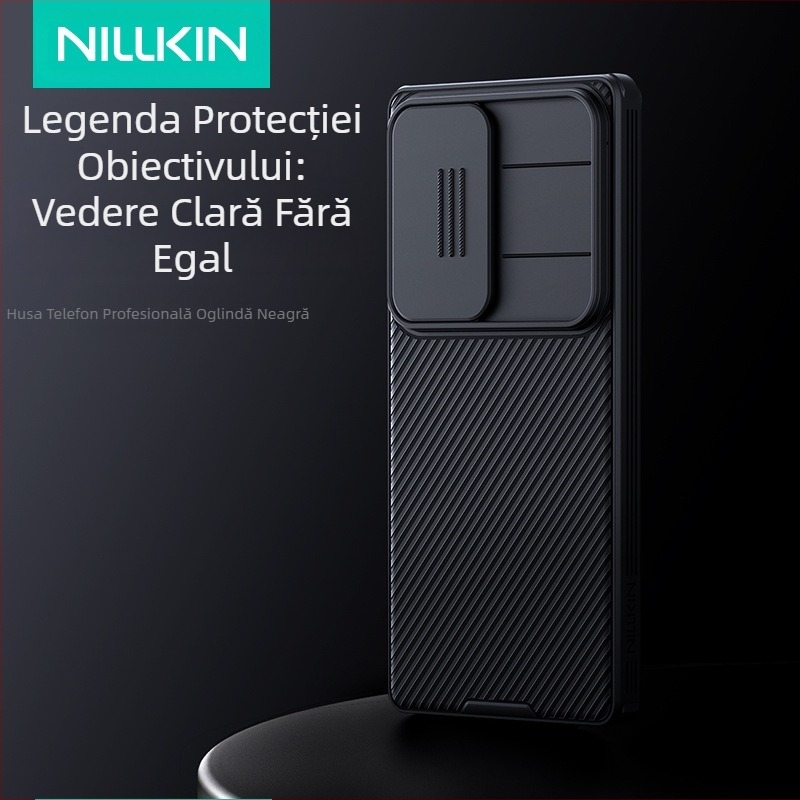 Carcasă telefon Nillkin Nelgin pentru Samsung S25Ultra s25edge Black Mirror Pro, cu glisare și împingere