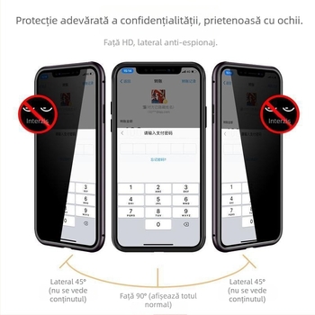 Carcasă de telefon mobil anti-vibrații față-verso pentru iPhone 16Promax, cu ramă magnetică din sticlă și metal, Apple 15