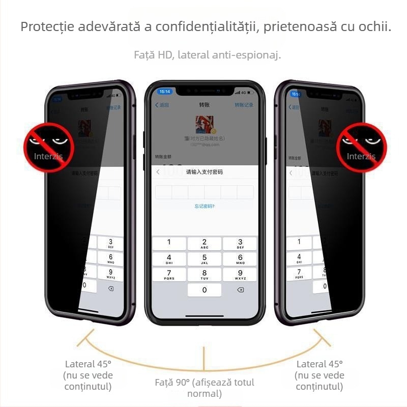 Carcasă de telefon mobil anti-vibrații față-verso pentru iPhone 16Promax, cu ramă magnetică din sticlă și metal, Apple 15