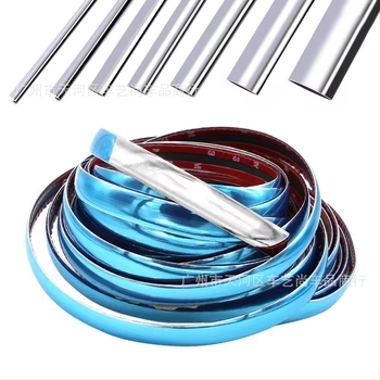 Bandă decorativă auto, bandă luminoasă pentru caroserie, geam auto, bandă luminoasă universală electrolizată, bandă anti-zgârieturi cromată anti-coliziune, bandă laterală pentru ușă