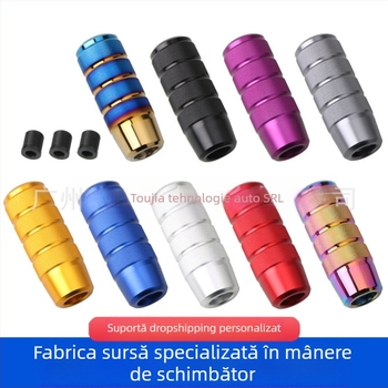 Decorațiune auto nouă, modificare a personalității, cap de angrenaj zimțat de 9,5 cm, accesorii universale pentru curea din aliaj de aluminiu colorat mat