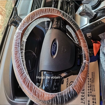 100 de bucăți de huse de volan din plastic pentru reparații și întreținere auto, huse de volan de unică folosință pentru reparații auto