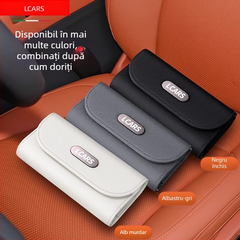 Cutie de ochelari auto, cutie de depozitare modificată ... specială pentru ochelari de soare, ochelari de soare din piele întoarsă, parasolar auto