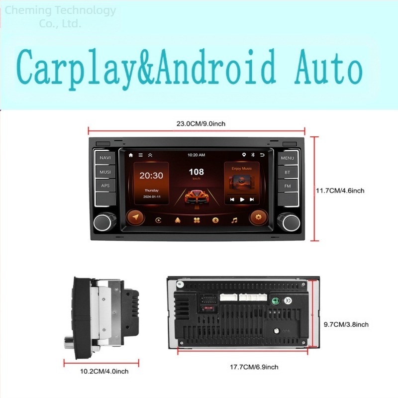Exclusiv transfrontalier pentru Touareg Metris de 7 inch, control central, navigație auto Android, GPS, cameră de mers înapoi, dispozitiv multifuncțional