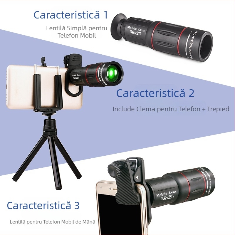 Telescop cu obiectiv teleobiectiv pentru telefon mobil 18X25X, telescop de înaltă definiție, artefact de concert, livrare gratuită transfrontalieră