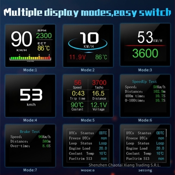 Afișaj inteligent pentru mașină P10, HUD Head-Up Display, OBD de înaltă definiție, LCD portabil, pentru computer de conducere