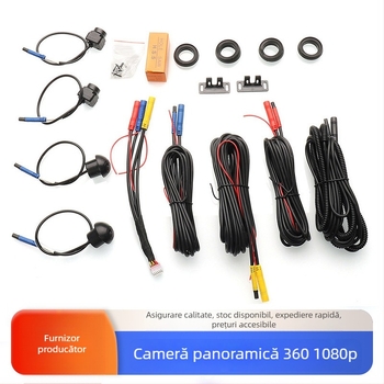 Cameră AHD cu imagine panoramică la 360°, viziune nocturnă HD, 1080P, navigație, kit multifuncțional, en-gros