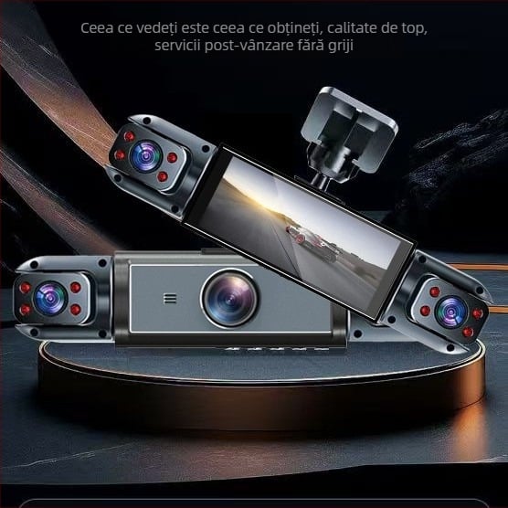 Cameră video cu patru direcții, monitorizare a condusului, cu patru obiective, HD 1080P, 360 de grade, cu imagine pentru mersul înapoi