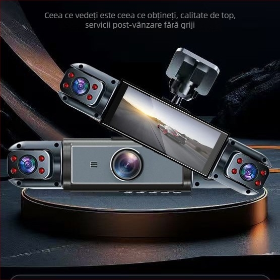 Cameră video cu patru direcții, monitorizare a condusului, cu patru obiective, HD 1080P, 360 de grade, cu imagine pentru mersul înapoi