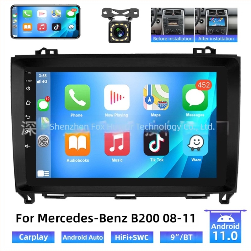 Potrivit pentru Mercedes-Benz B200 08-11 cu control centralizat, afișaj Carplay pentru mașină cu imagine de mers înapoi