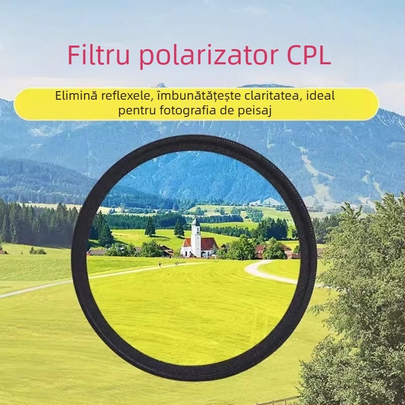 Polarizator telefon mobil filtru special pentru fotografie fotografie HD polarizator cpl profesional universal 52/49mm fotografie auxiliară