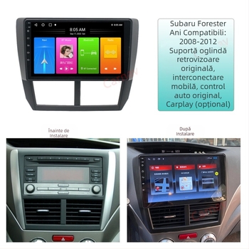 Pentru Subaru Forester 2008-2012, sistem de navigație auto inteligent cu ecran mare Android dedicat, GP
