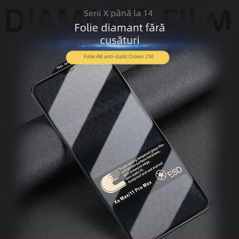 Folie de protecție din aluminiu cu arc mare pentru Apple 16pro, neporoasă, rezistentă la praf, 13pro, anti-presare, margine 14 King Kong, folie de telefon mobilă