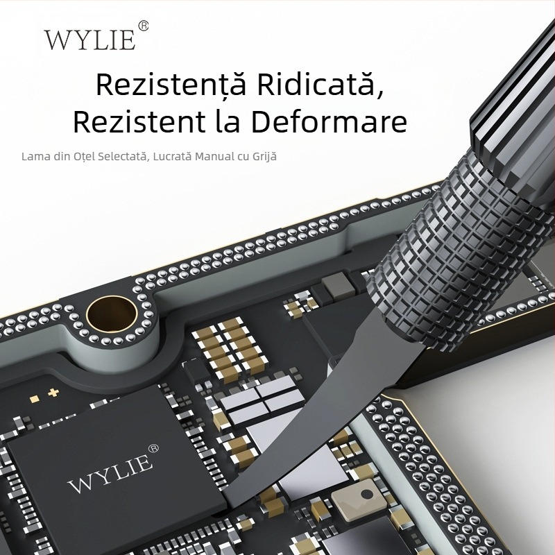 Cuțit multifuncțional Willy Wl-365 (Blade Warrior) pentru lustruit și îndepărtarea lipiciului, special conceput pentru repararea plăcilor de bază ale telefoanelor mobile