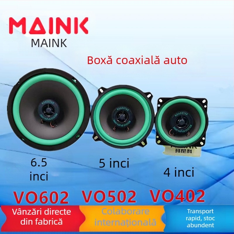 Vânzări directe din fabrică, difuzor auto coaxial cu gamă completă, audio auto de 4 inch, 5 inch, 6,5 inch, sunet înalt și jos modificat