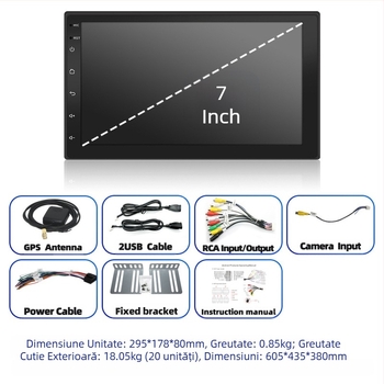 Vânzare transfrontalieră fierbinte, sistem de navigație auto cu ecran mare de 7 inch, 9 inch, 10 inch, all-in-one, Hengchen Android, sistem de navigație auto universal 8227