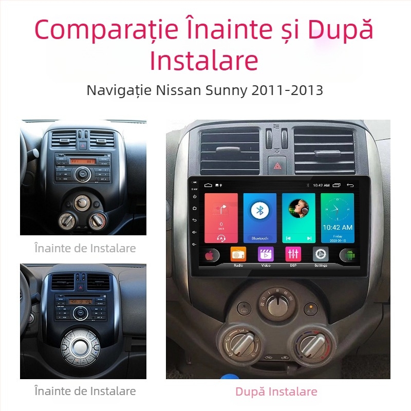 Vânzare transfrontalieră fierbinte, sistem de navigație auto cu ecran mare de 7 inch, 9 inch, 10 inch, all-in-one, Hengchen Android, sistem de navigație auto universal 8227