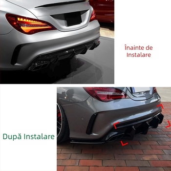 Aplicabil pentru Mercedes-Benz CLA45 AMG C117 2016-2019, spoiler spate, cuțit de vânt, modificare lamă spate