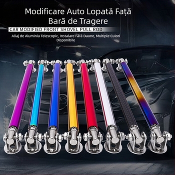 Mașină față lopată modificare universal surround adeziv tragere tijă față buză fixare suport reglabil față și spate bara de protecție decorativă tragere tijă