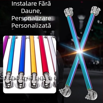 Mașină față lopată modificare universal surround adeziv tragere tijă față buză fixare suport reglabil față și spate bara de protecție decorativă tragere tijă