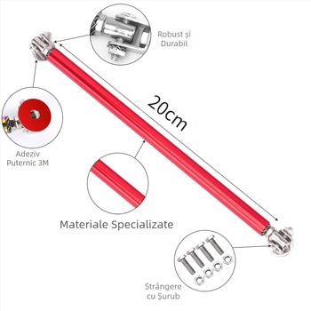 Mașină față lopată modificare universal surround adeziv tragere tijă față buză fixare suport reglabil față și spate bara de protecție decorativă tragere tijă