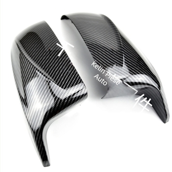 Compatibil cu BMW x5 x6 E70 E71 2007-2013, carcasă de schimb pentru oglindă retrovizoare, negru strălucitor/model carbon