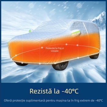 Husă auto din bumbac, husă completă, îngroșată, protecție solară specială, izolație termică, husă parasolar, husă auto universală neagră pentru parasolar