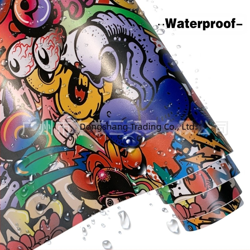 Mașină Graffiti Cartoon Color Change Film Body Head Cover Motocicletă Scuter Vopsire prin Spray HD Film Camuflaj Computer