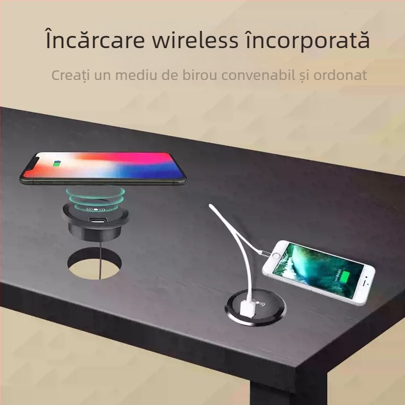 Încărcător wireless USB cu capac înșurubabil încorporat, exclusiv pentru casă inteligentă, 5W/10W/15W, opțional