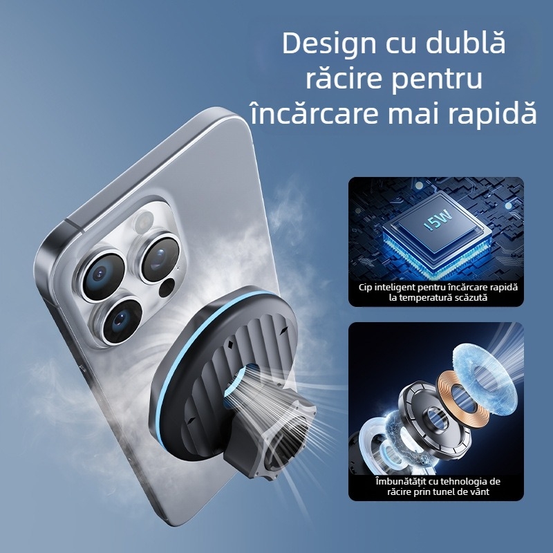 Suport auto nou cu încărcare wireless, priză de aer, magnetic, MagSafe, universal, cu rotație de 360 de grade