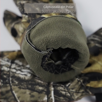 Mănuși de camuflaj pentru vânătoare bionice în stoc, pentru bărbați și femei, mănuși de pescuit din fleece pentru toamnă și iarnă, antiderapante, calde și impermeabile