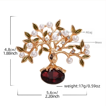 Broșă cu cristale, stil nou, broșă cu frunze retro la modă, accesorii pentru haine, en-gros în stoc