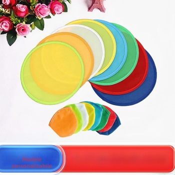 Evantai frisbee, evantai rotund din poliester, evantai pentru aclamații, stil japonez, stil european și american, evantai pliabil publicitar, culoare solidă în stoc, imprimare colorată