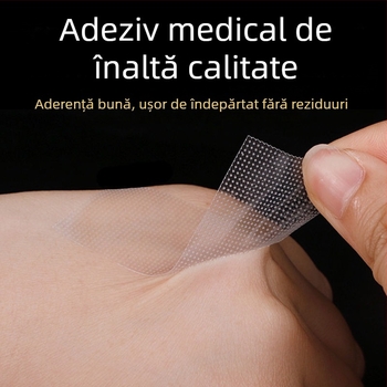 Bandă medicală transparentă PE, respirabilă și ușor de rupt manual, hipoalergenică, 3 m lungime, plasture de înaltă vâscozitate, rolă de bandă hipoalergenică sensibilă la presiune
