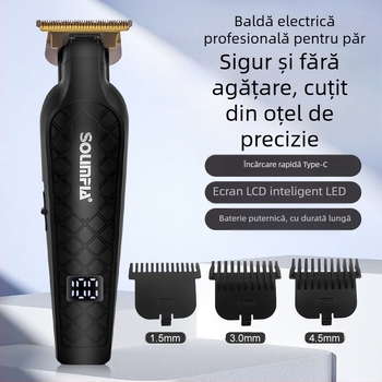 Mașină de tuns electrică pentru bărbați, cap de ras, mașini de tuns electrice reîncărcabile USB, cap de ulei, mașini de tuns pentru salon de coafură, en-gros