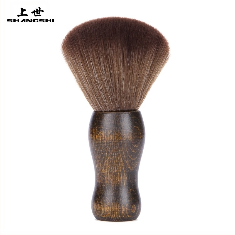 Perie de măturat părul din lemn anterioară perie de gât perie de păr rupt perie de păr moale perie de păr salon de coafură măturat părul rupt instrumente de curățare a părului