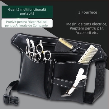 Geantă de foarfece pentru stilist, geantă specială pentru foarfece de păr, capacitate mare, pentru frizerie, geantă de talie pentru stilist, kit de machiaj pentru animale de companie