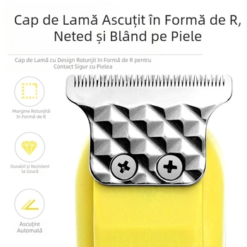 Mașină de tuns electrică cu lumină pentru bărbați, mini profesională, transparentă, cu cap de ulei sculptat, pentru bărbați, cu tuns ușor