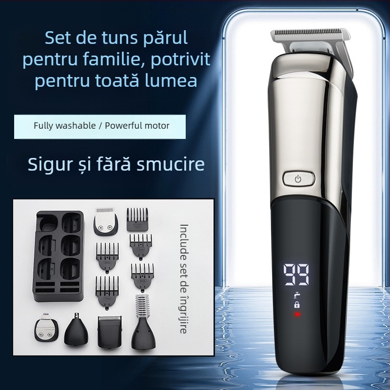 Kemei Lk-900 Noua mașină de tuns cu afișaj digital de înaltă definiție, set de tuns pentru salon de coafură, tuns electric puternic pentru sculptură