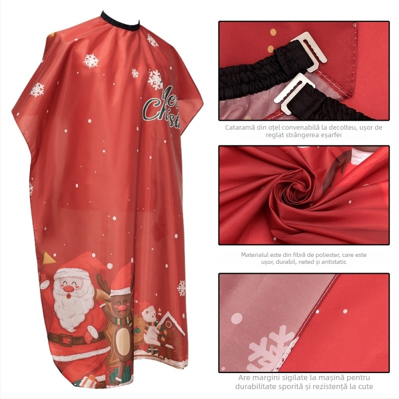 Șorț de tuns pentru copii de Crăciun, stil desen animat, șorț de tuns fără păr pentru bebeluși, Amazon Source