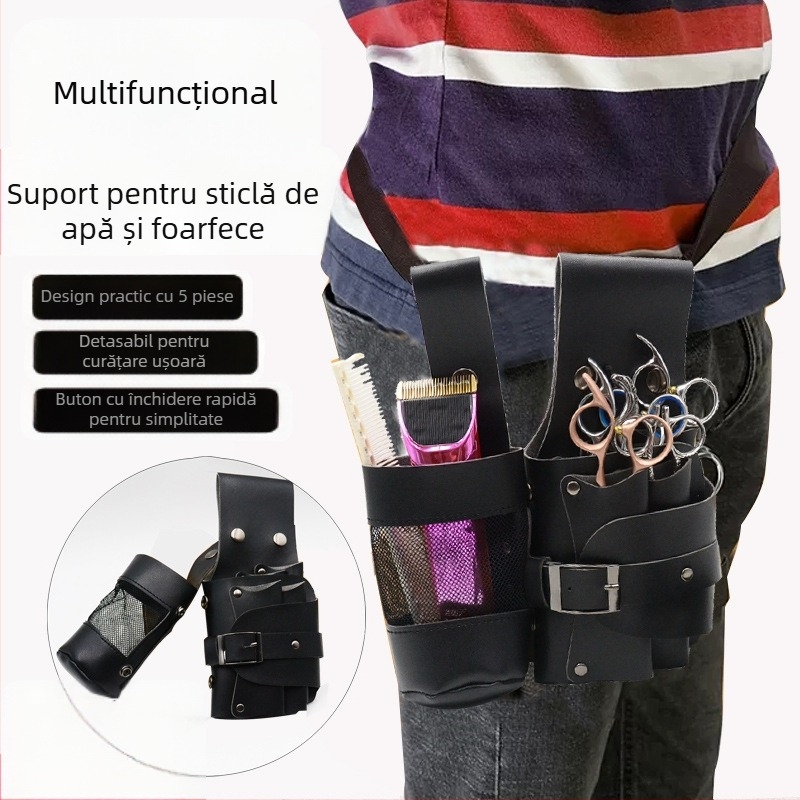 Foarfece de coafură geantă de talie foarfece multifuncționale kit de foarfece pentru stilistul de păr fierbător de tuns electric geantă de umăr geantă de foarfece pentru artiști pentru animale de companie geantă de foarfece