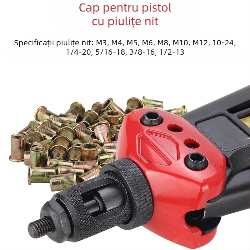 Pistol manual transfrontalier de 16 inch, metric, 12 inch, specificații, trageți piulița niturilor, pistol cu valiză, costum de piuliță