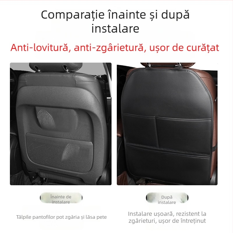 Protecție universală pentru spătarul scaunului auto, pernă anti-șoc, protecție spate, anti-uzură, pernă de protecție universală pentru spătarul scaunului din spate pentru copii, pentru mașină